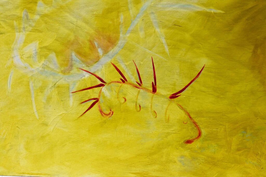 Steam-bent wood artwork